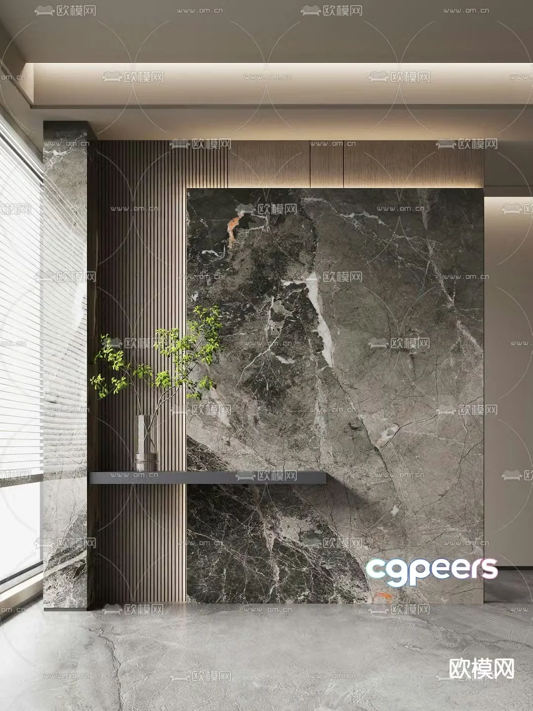 Marble entrance 3d model
