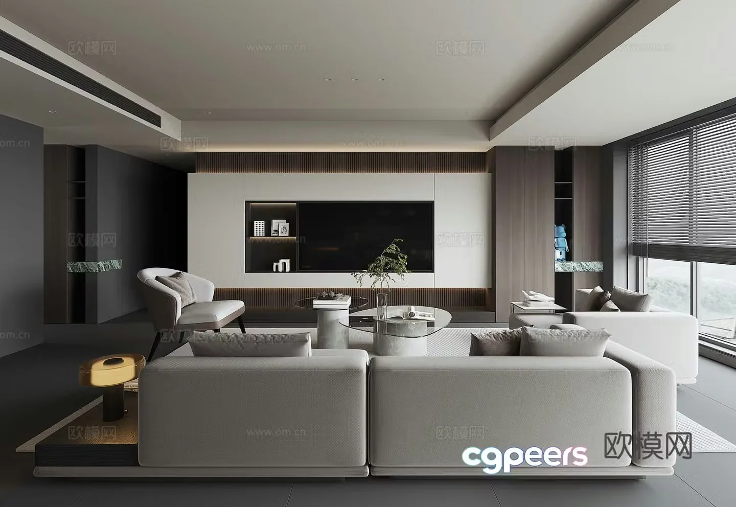 Modern living room 3d model