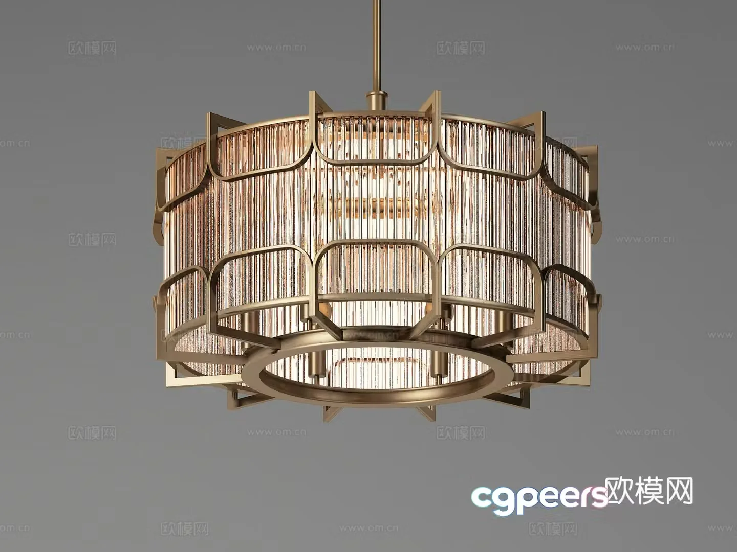 Nordic chandelier Round crystal chandelier Living room bedroom chandelier 3d model