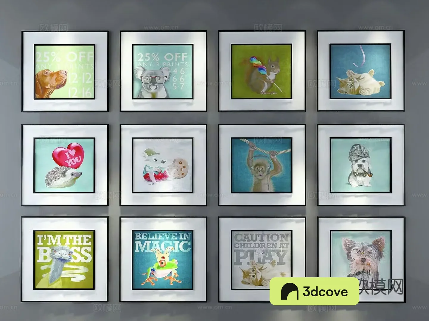 Nordic cartoon hanging painting decorative painting