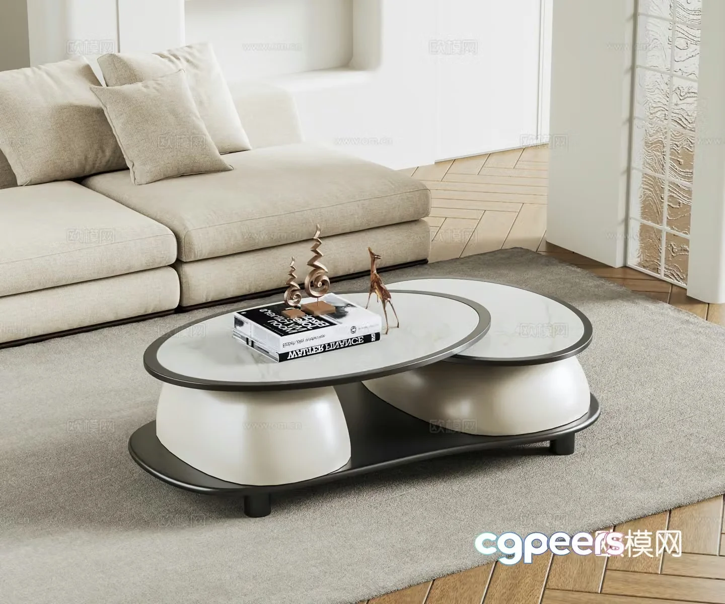 Modern coffee table 3d model