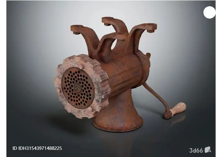 Rusty Meat Grinder 3D Model – 3374 – VRAY Render