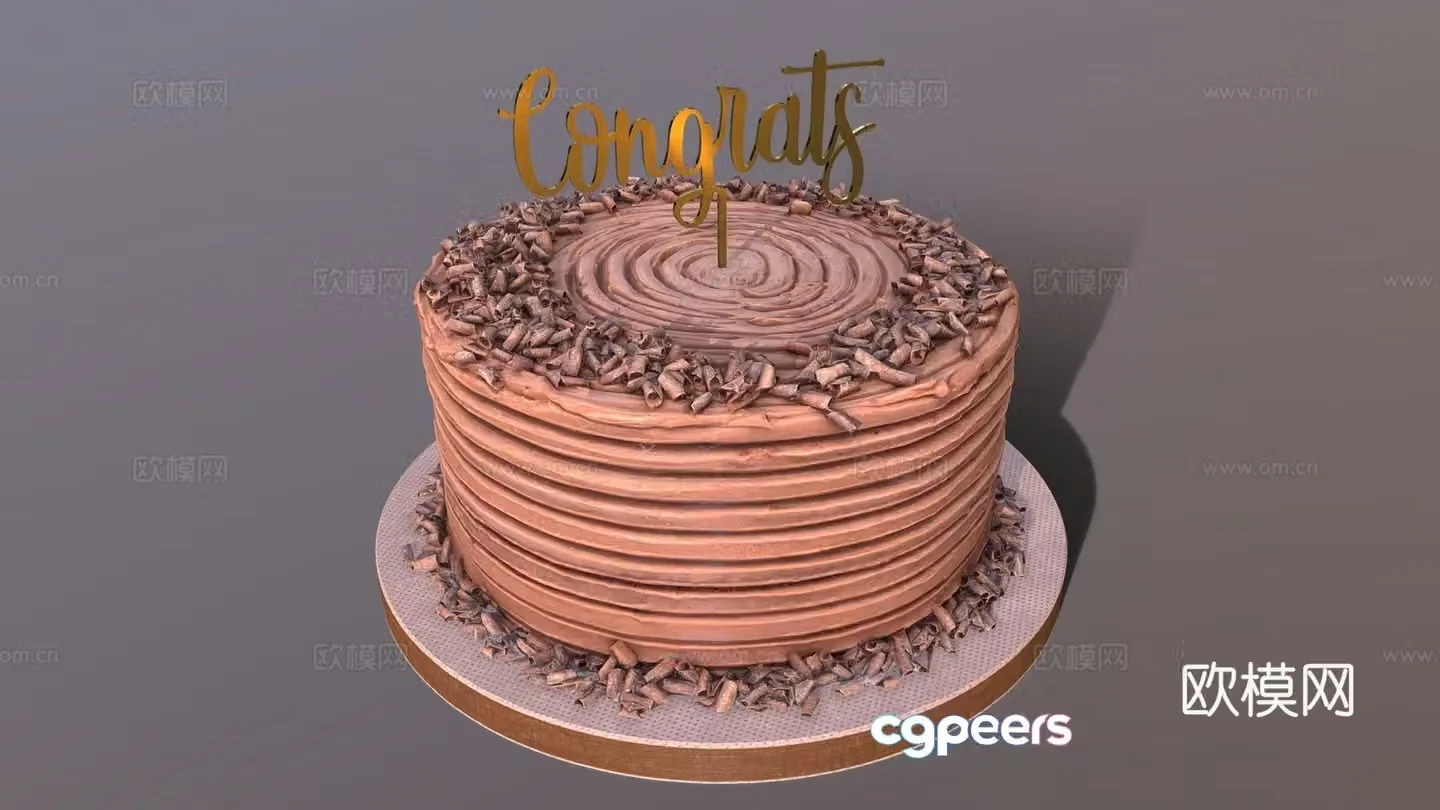 Food and drink Cream cake Birthday cake Chocolate cake Creative cake Food 3d model