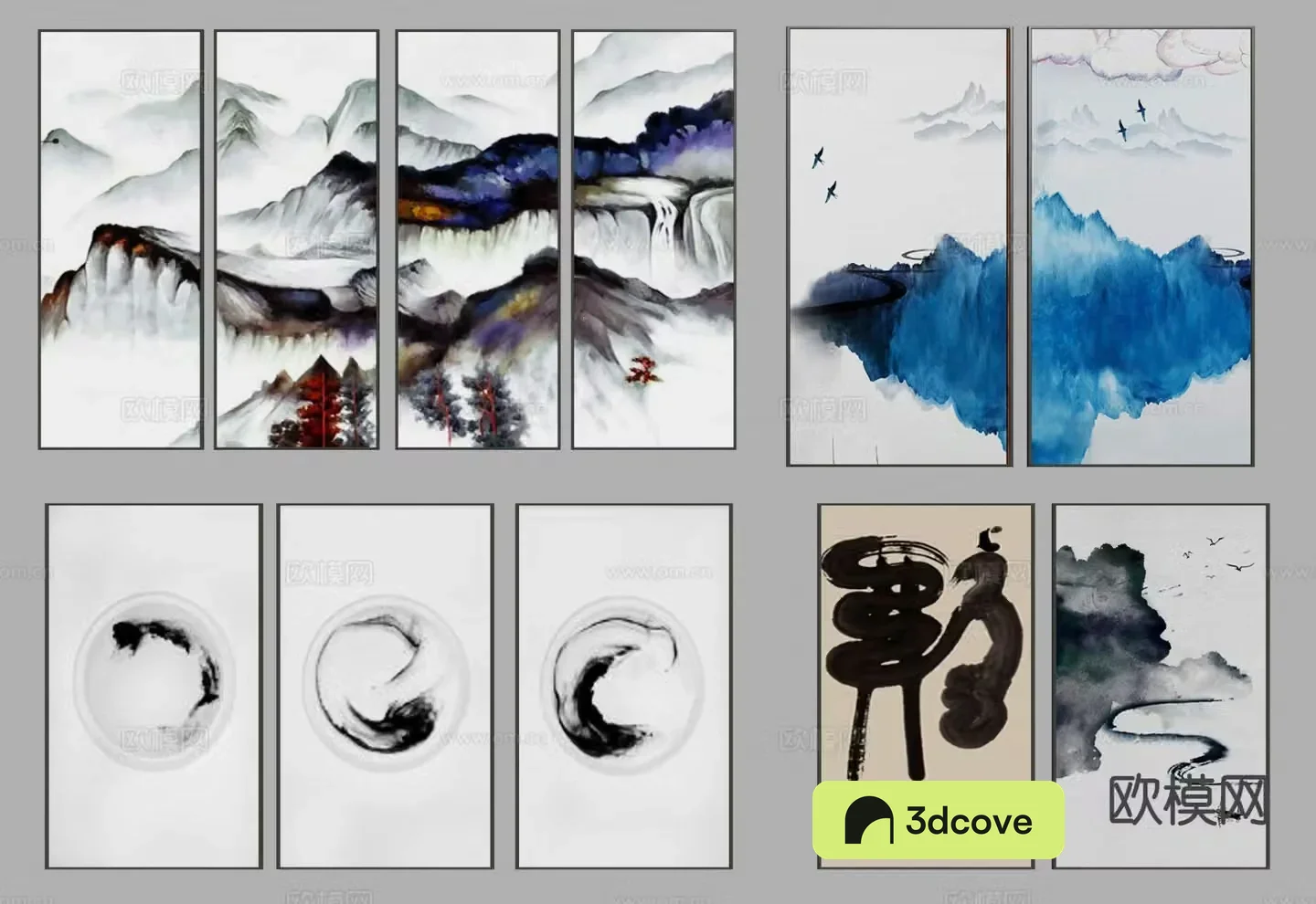 New Chinese style ink hanging painting landscape painting
