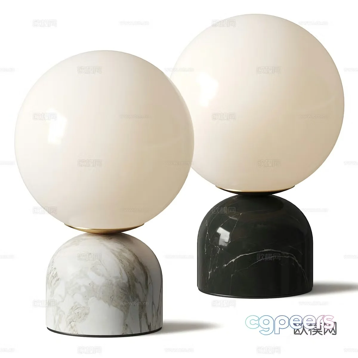 Modern Italian Loadamer NORDIC marble table lamp 3d model