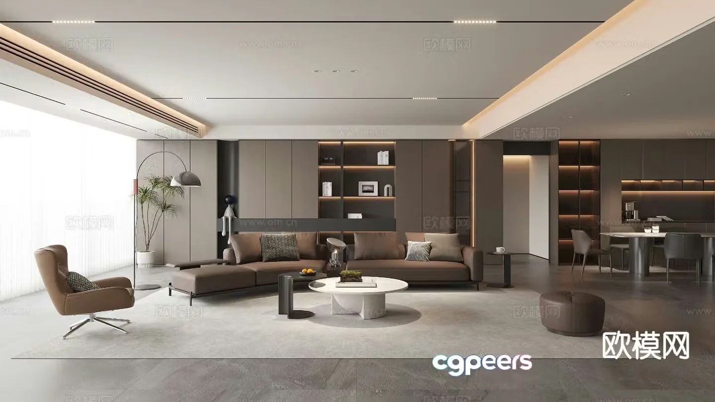 Italian living room 3d model
