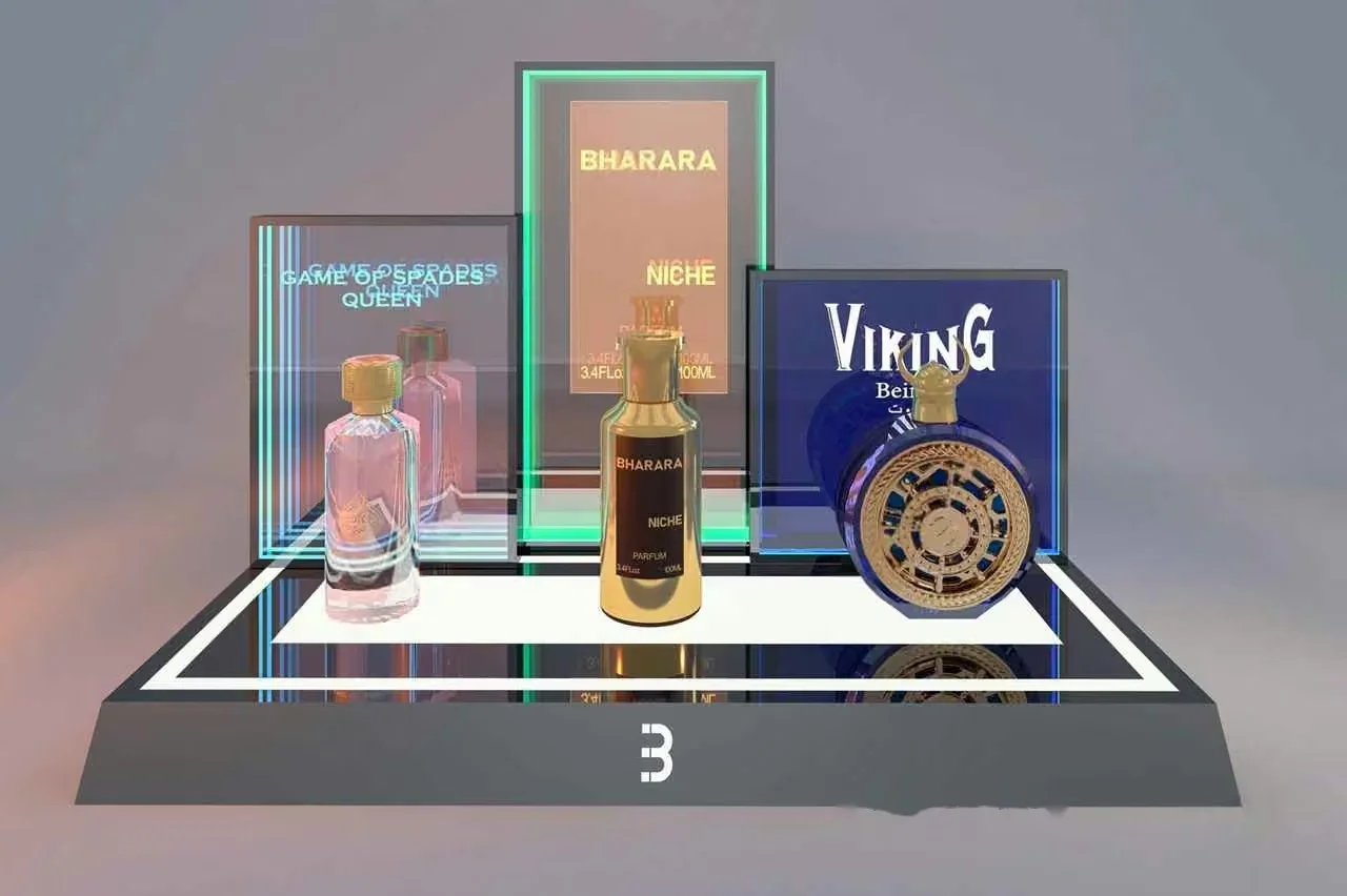 The Main Subject Is A Perfume Display Characterized By Its Luxurious And High-End 3D Model – 1464 – VRAY Render