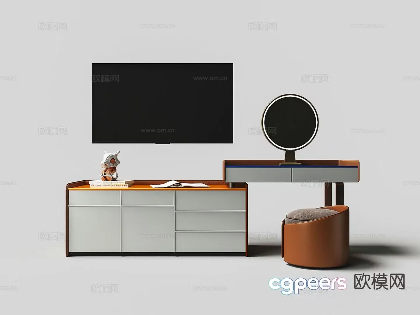 Modern dressing table dressing table 3d model