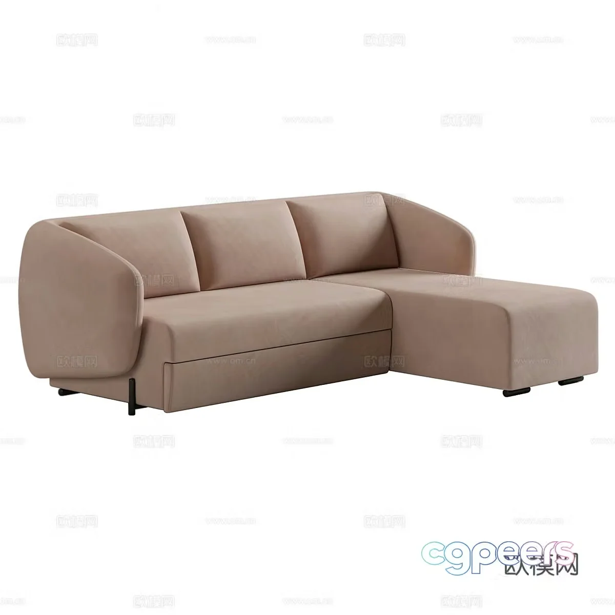Modern corner sofa multi-person sofa 3d model