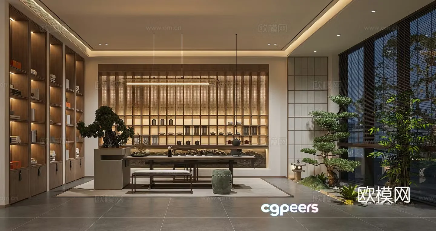 New Chinese tea room 3D model