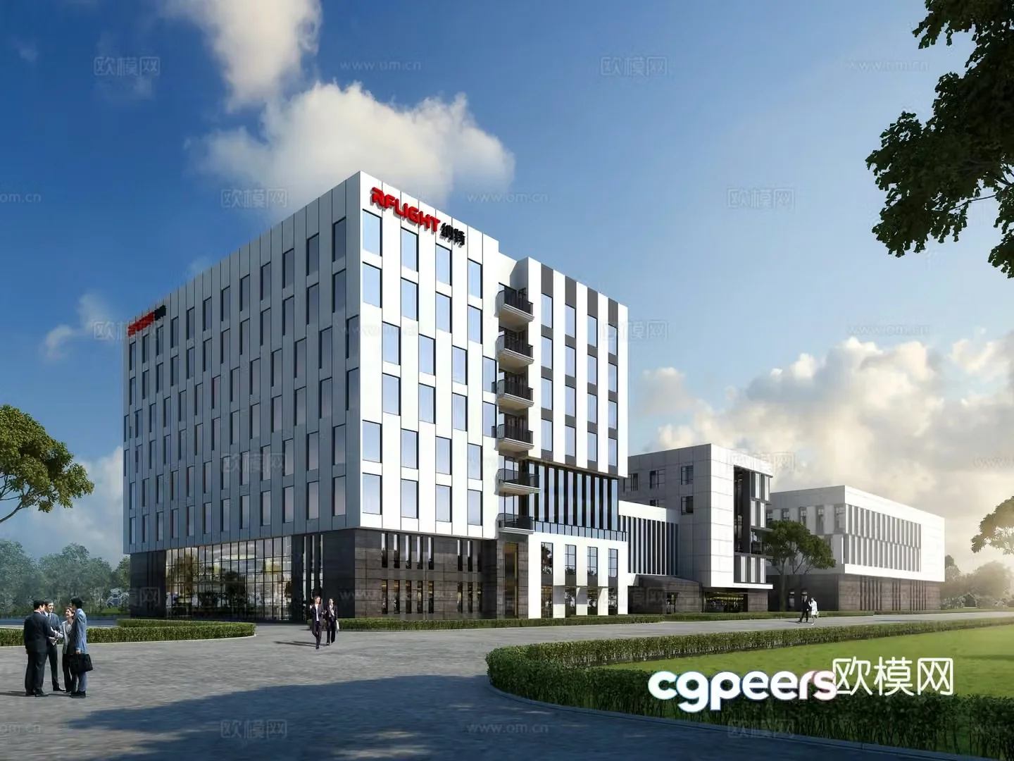 Office factory appearance 3D model