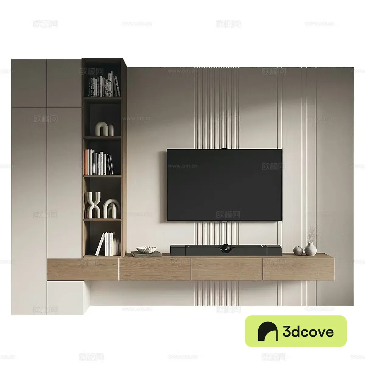 Modern minimalist TV background wall