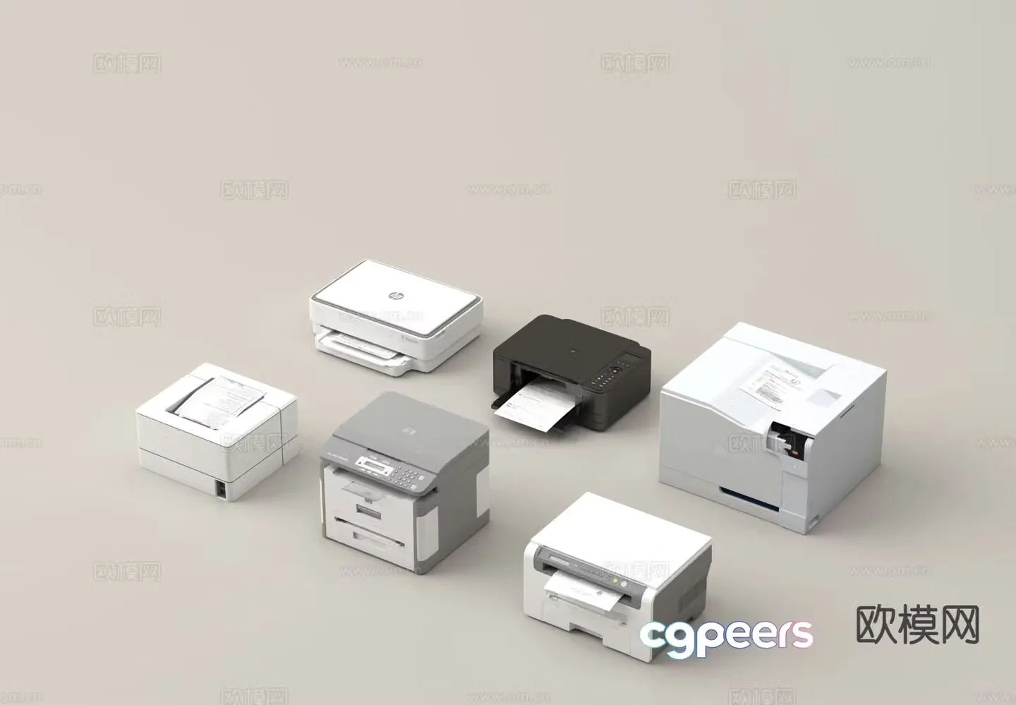 Home printer office copy 3d model