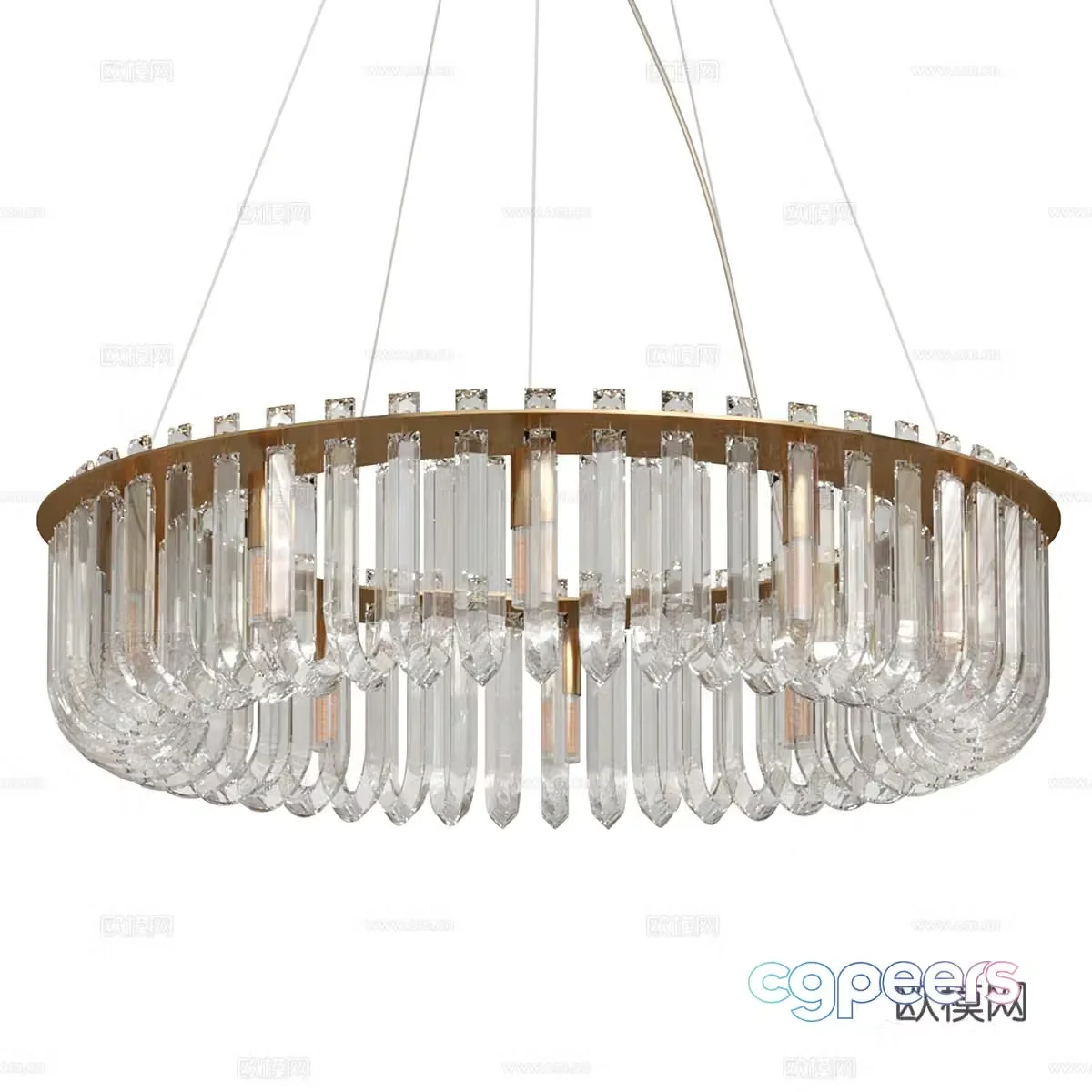 Modern simple light luxury chandeliers chandeliers Simple light luxury chandeliers Living room chandeliers Crystal chandeliers 3D model