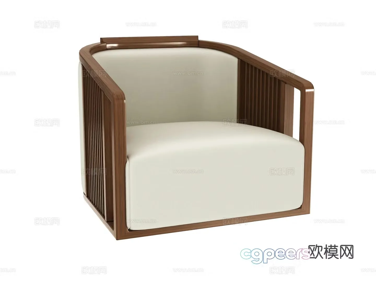 New Chinese style single sofa 3d model