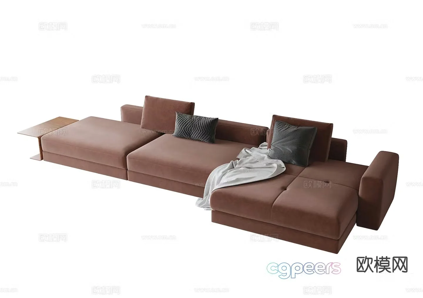 Modern corner sofa multi-person sofa 3d model