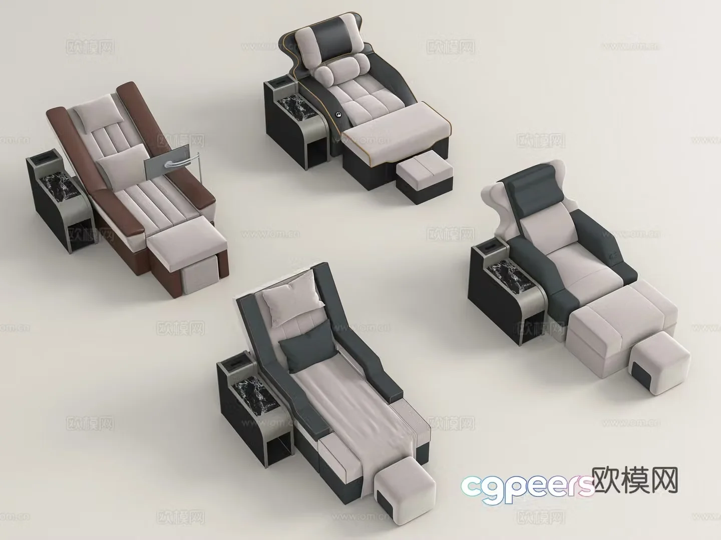 Modern foot bath chair 3d model