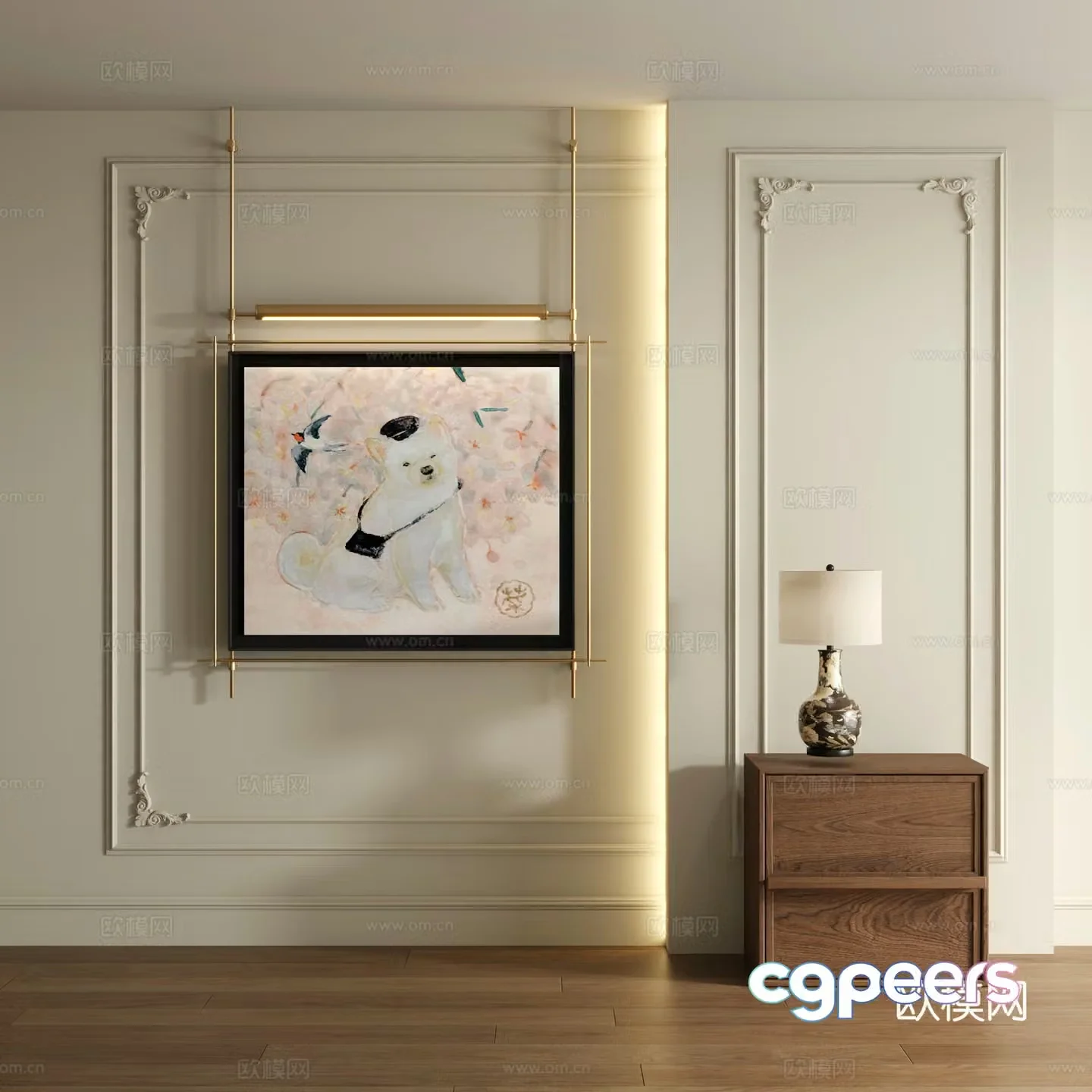 Modern decorative painting 3d model
