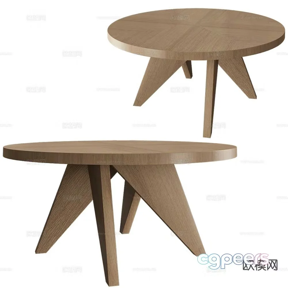 Modernature dining table 3d model