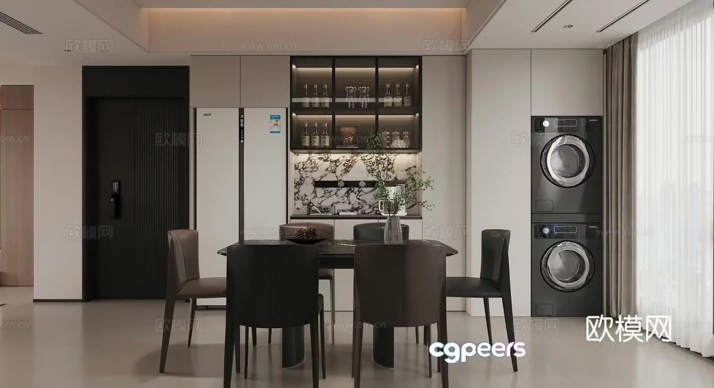 Modern Italian restaurant 3d model