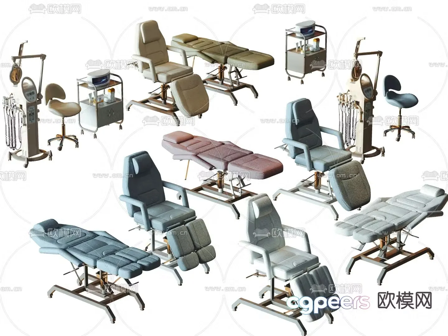 Modern massage table beauty equipment operating table 3d model