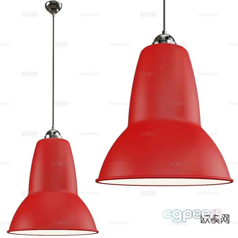 Anglepoise lampshade chandelier 3d model