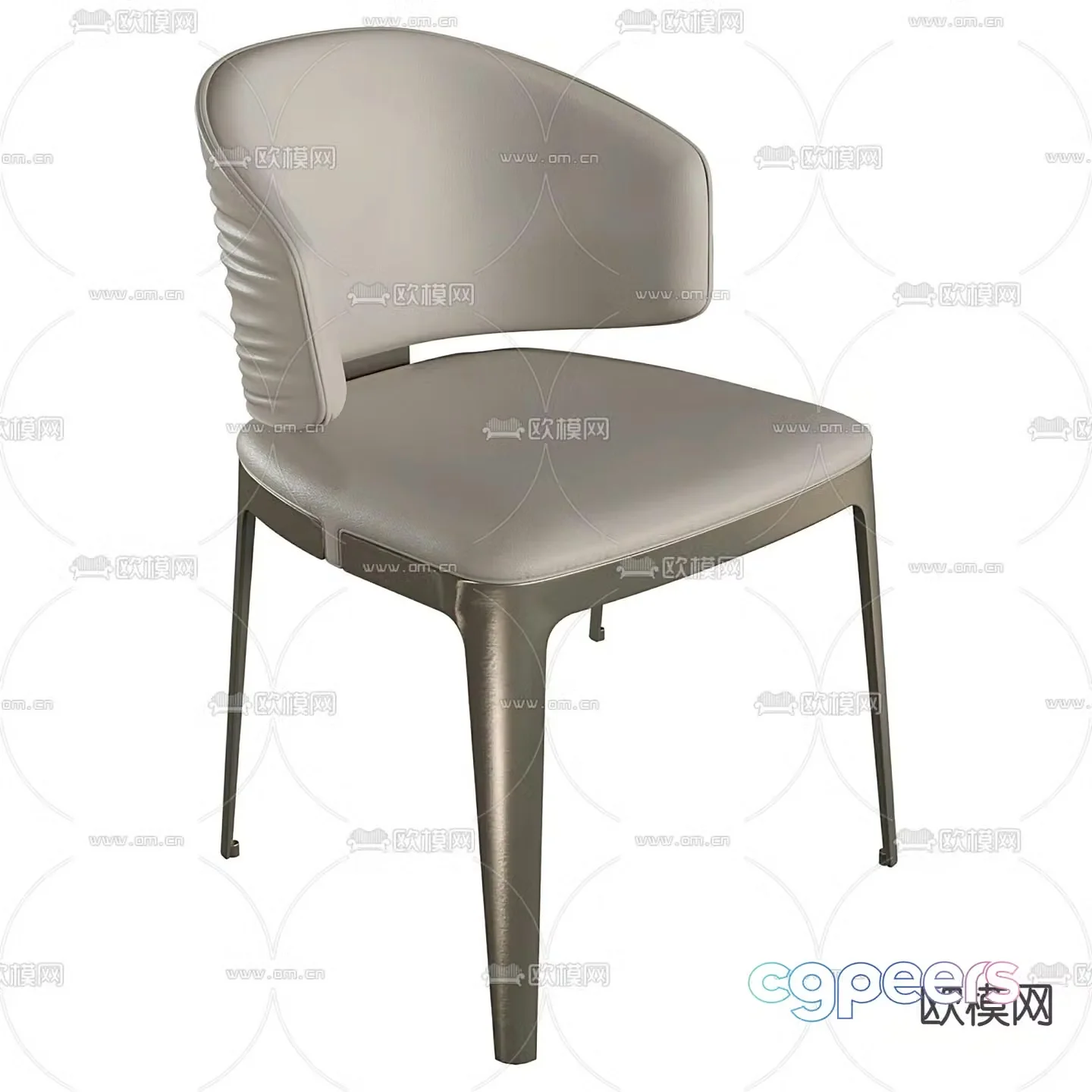 Sybilla light luxury chair dining chair 3d model
