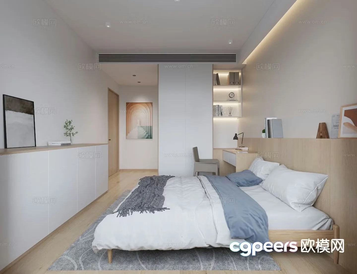 Nordic Bedroom Second Bedroom 3D model