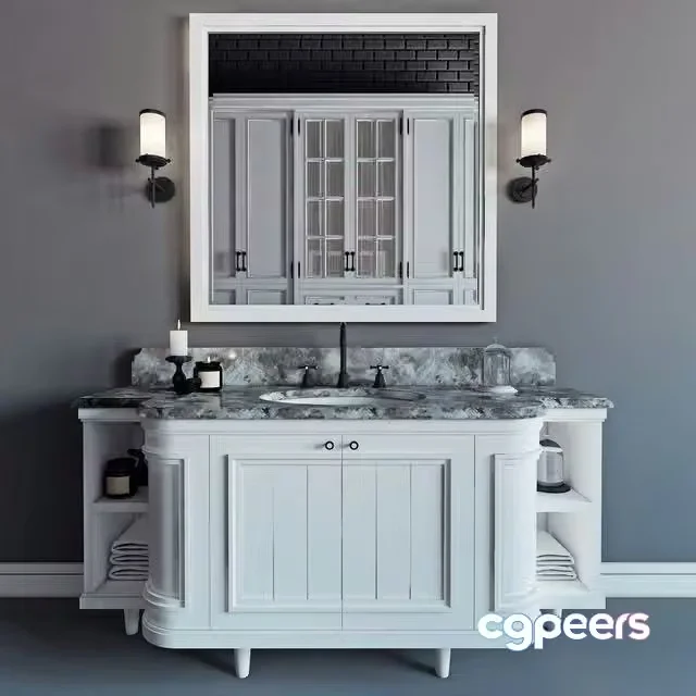 3ds Max Free – Bathroom furniture06 Furniture bathroom06