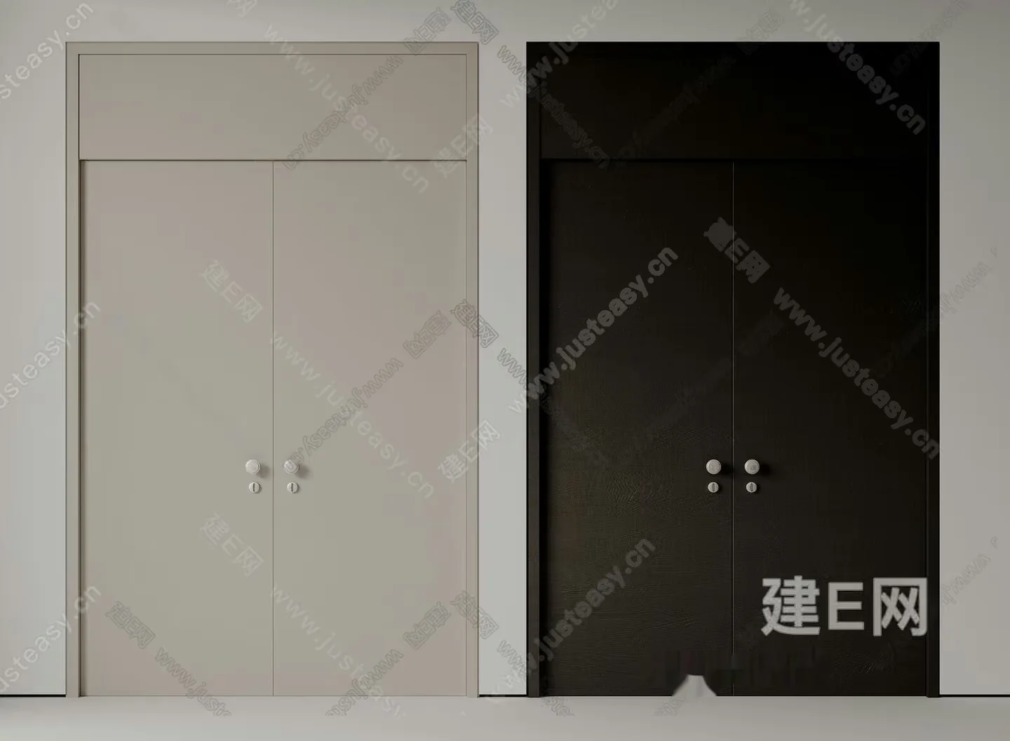 Modern Sleek Closet Doors 3D Model – 556 – VRAY Render