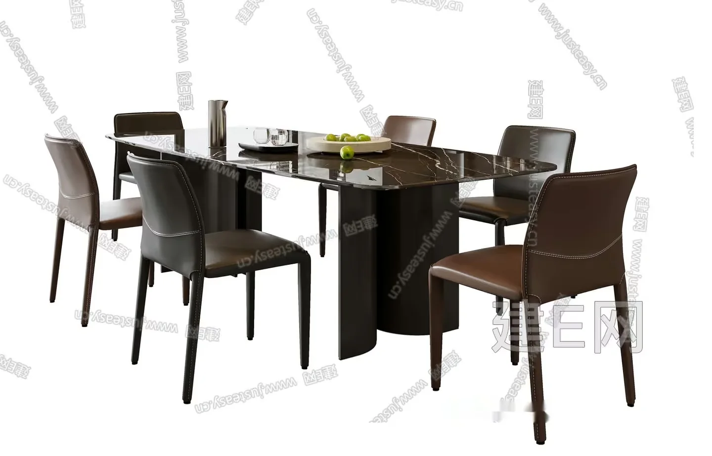A Modern Dining Table 3D Model – 18120 – VRAY Render