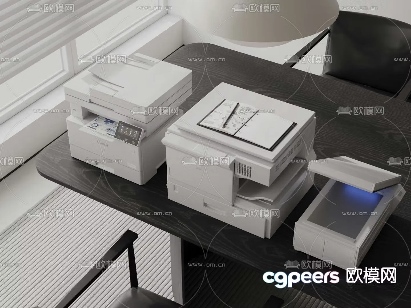 Modern printer copier scanner 3d model
