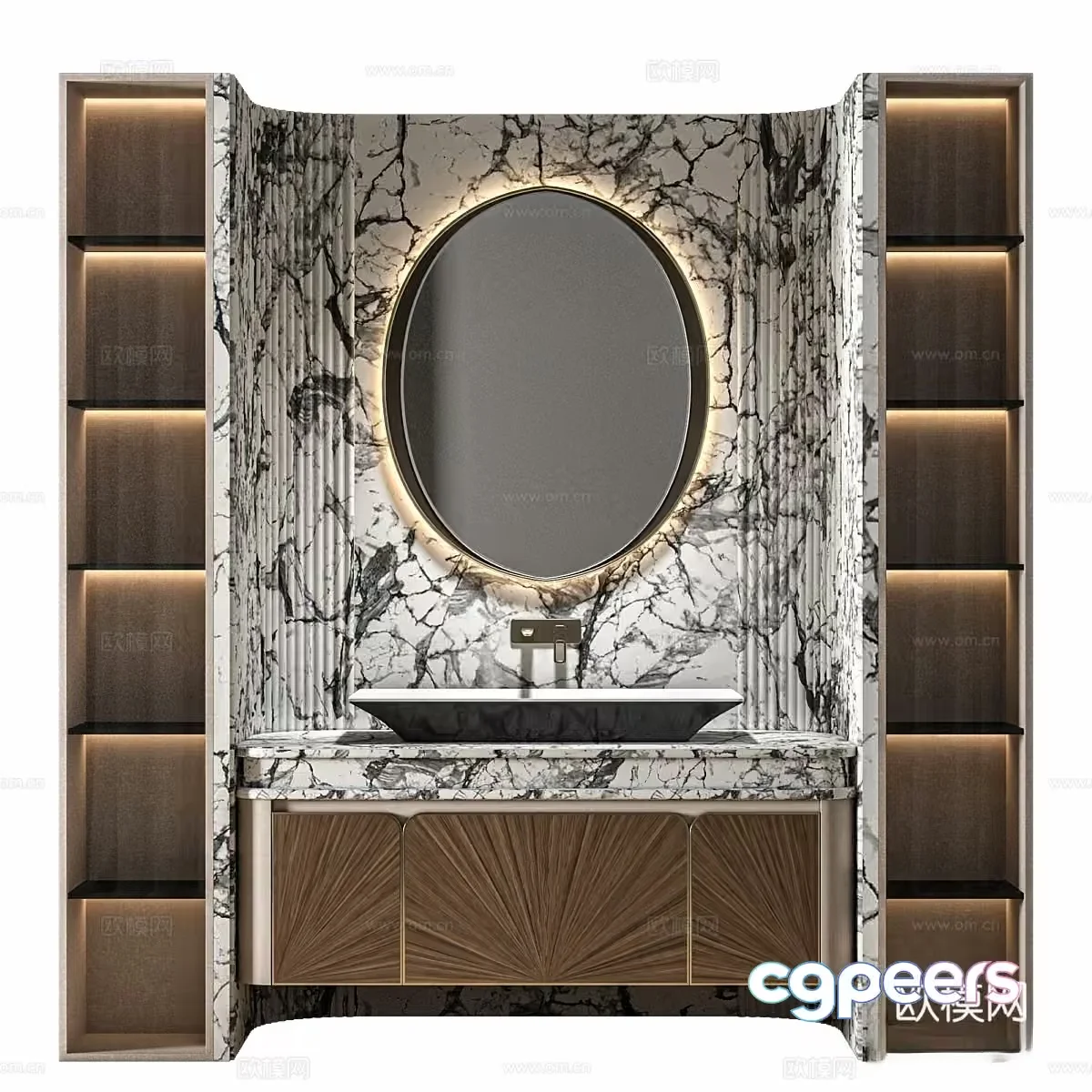 Modern Bathroom Vanity 3D Model – 15182 – VRAY Render