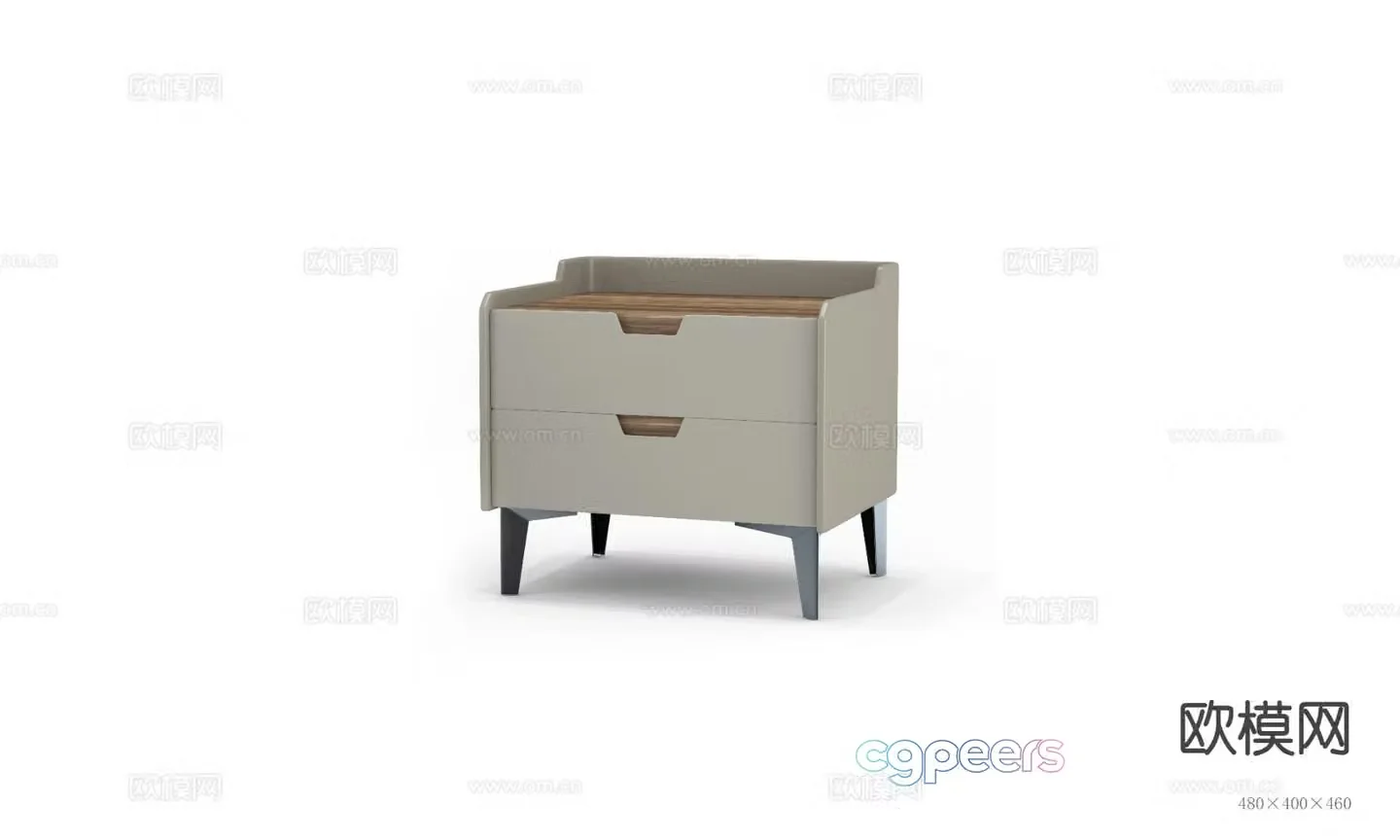 Modern bedside table 3d model