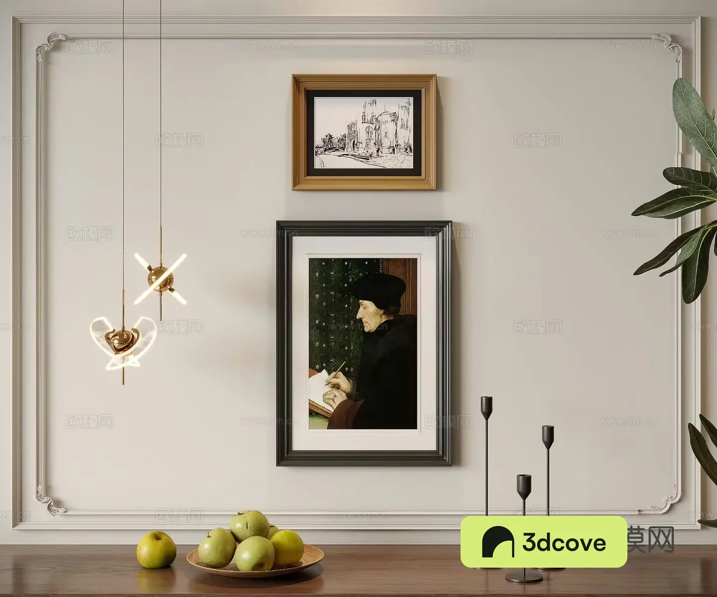 French retro hanging painting decorative painting
