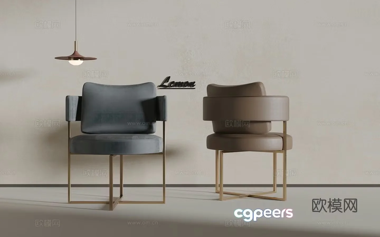 Light luxury seat 3D model