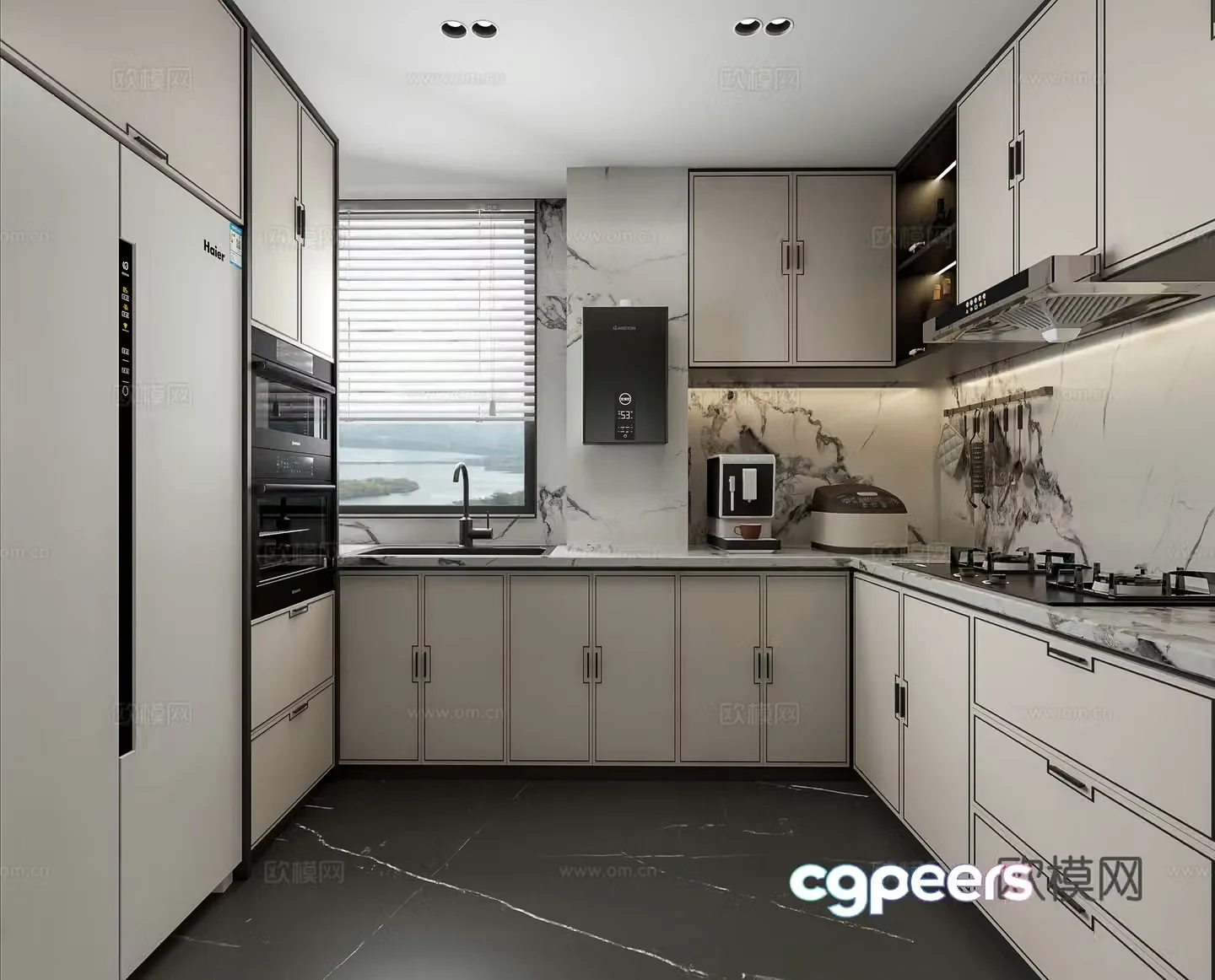 New Chinese kitchen 3D model