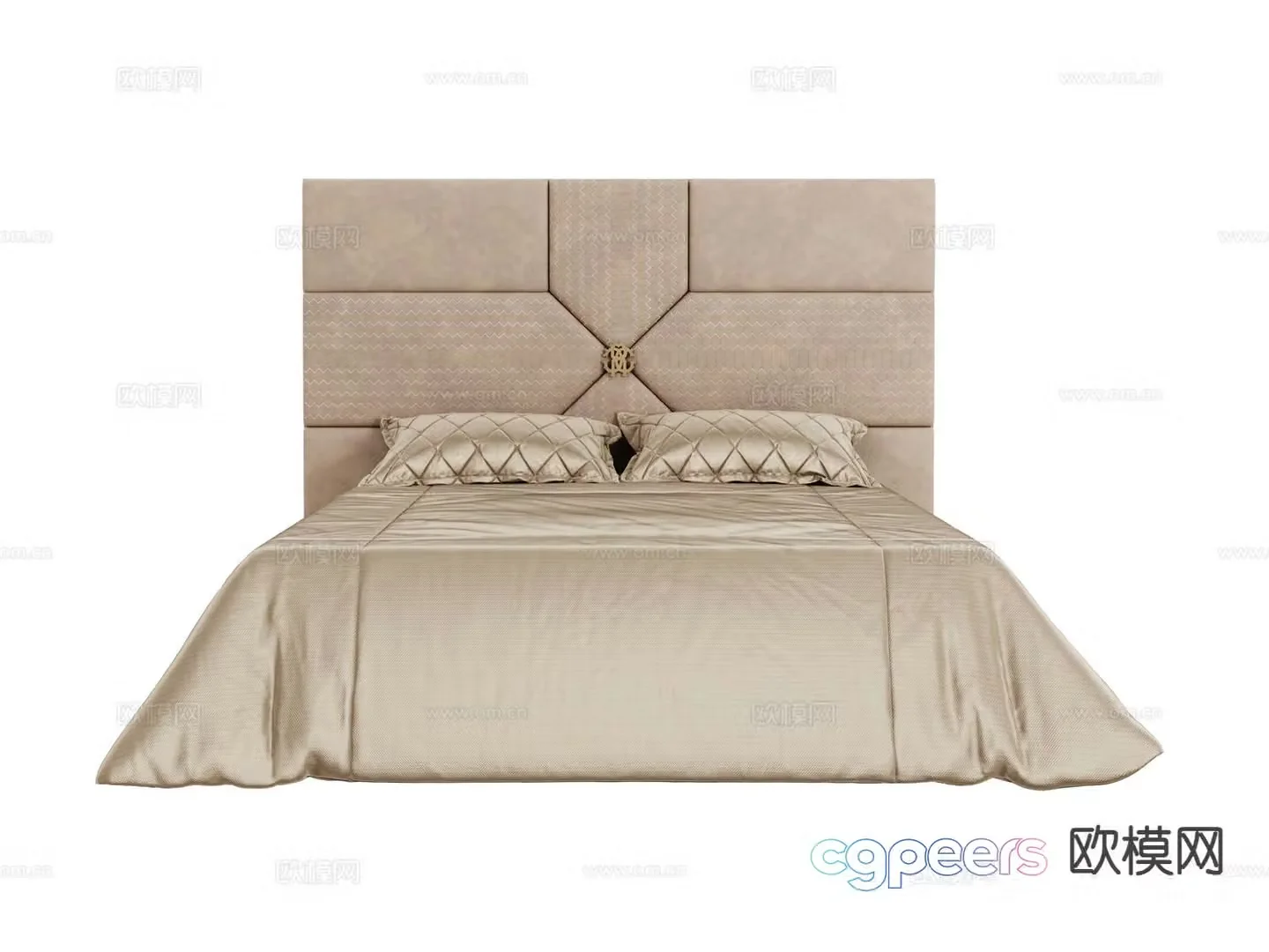 roberto cavalli-Springs- modern double bed 3d model