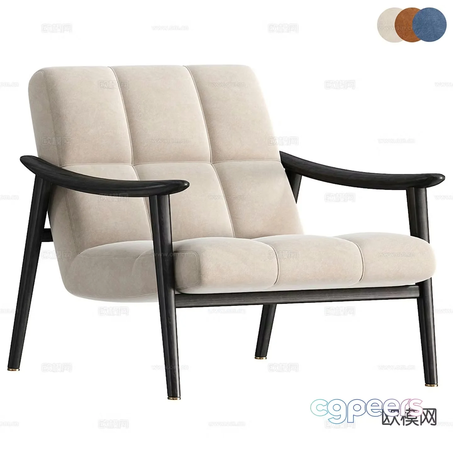modern chair armchair lounge chair 3d model
