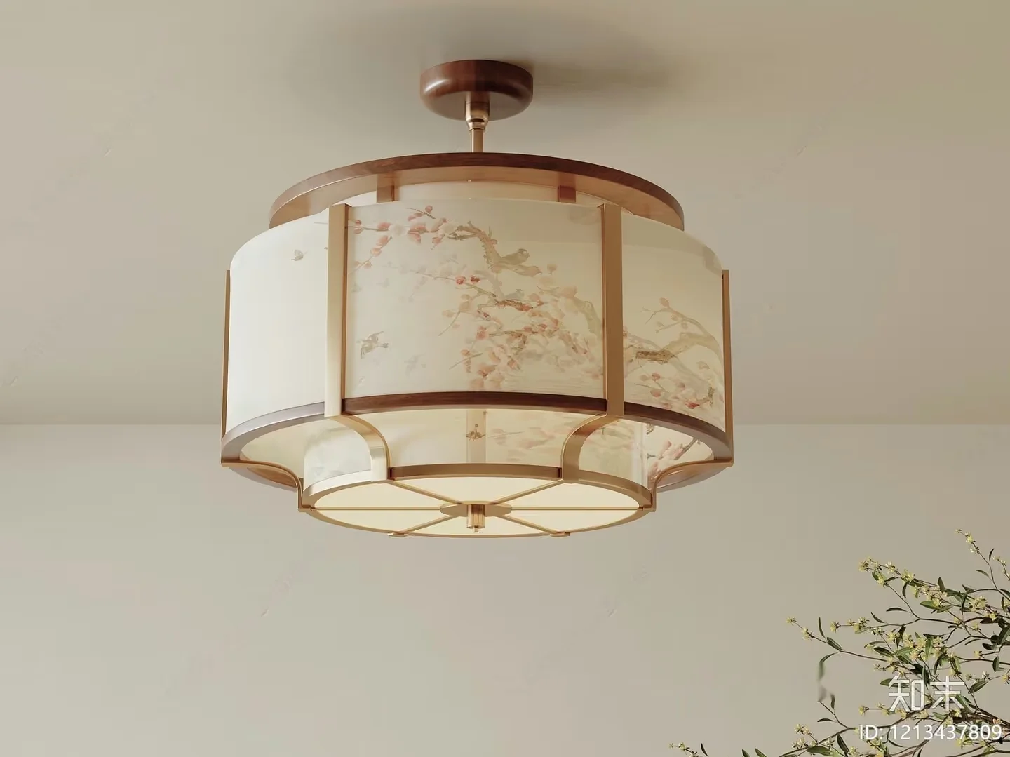 Gold Light Fixture 3D Model – 23385 – VRAY Render