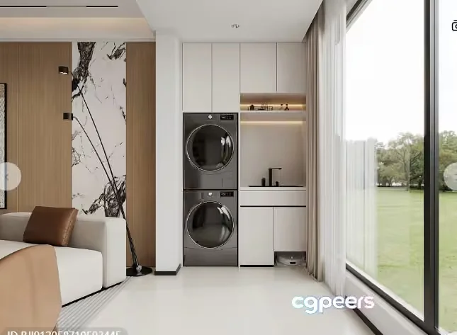 Modern Laundry Room 3D Model – 6977 – CORONA Render