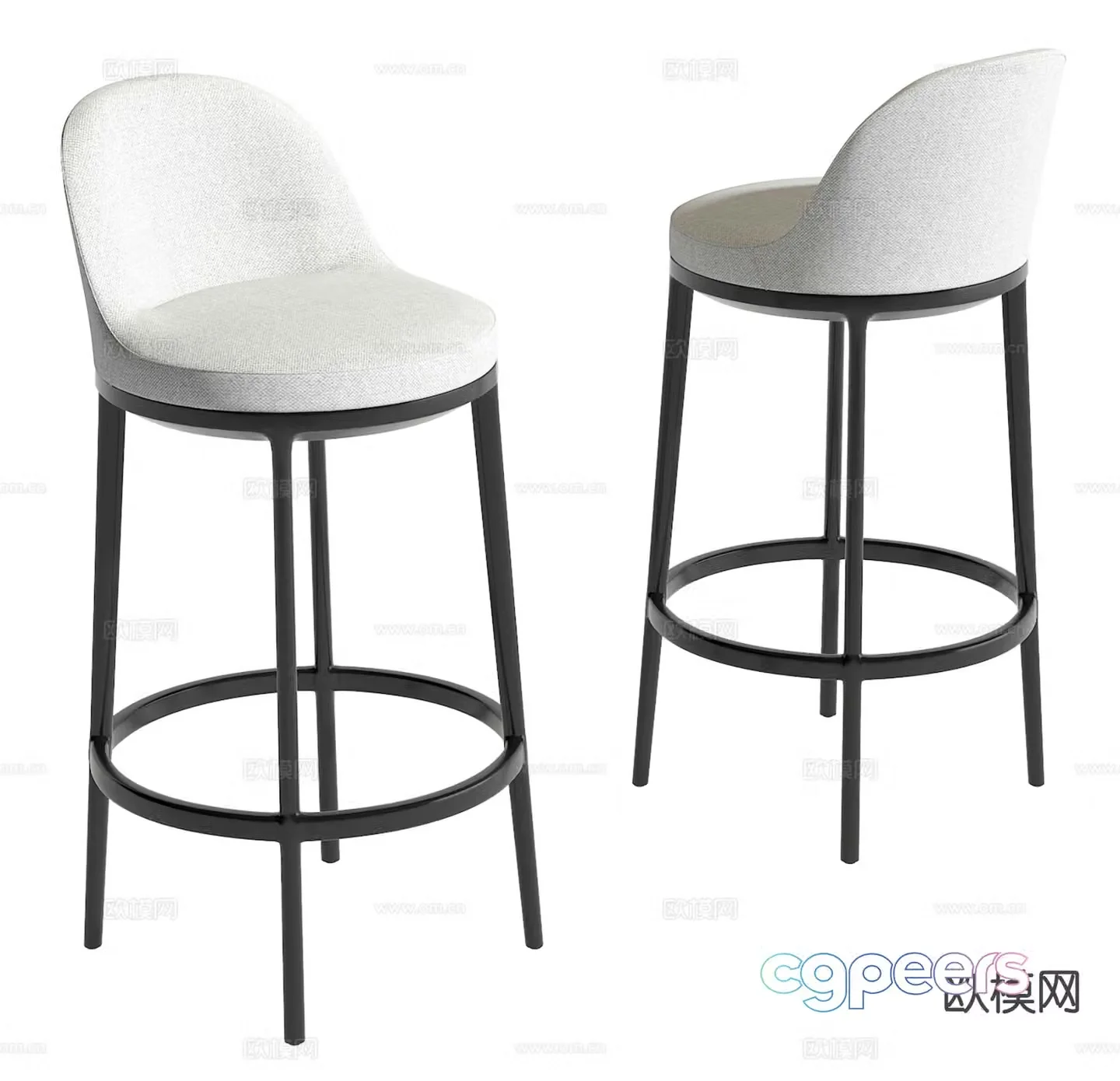 Modern bar stool 3d model