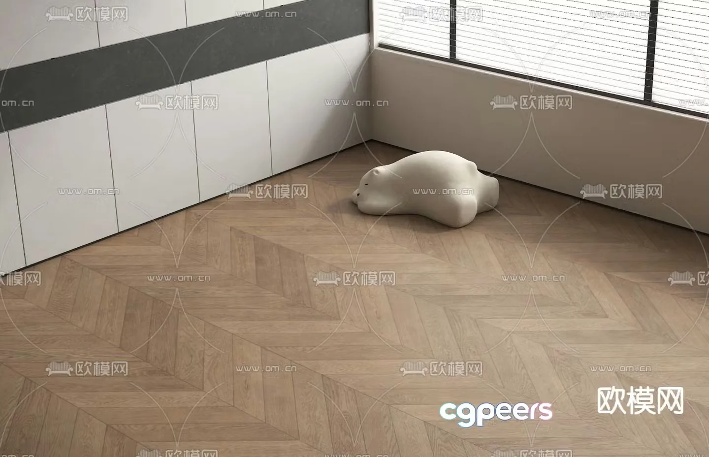 Misseam wooden flooring Anticorrosion wooden flooring 3d model