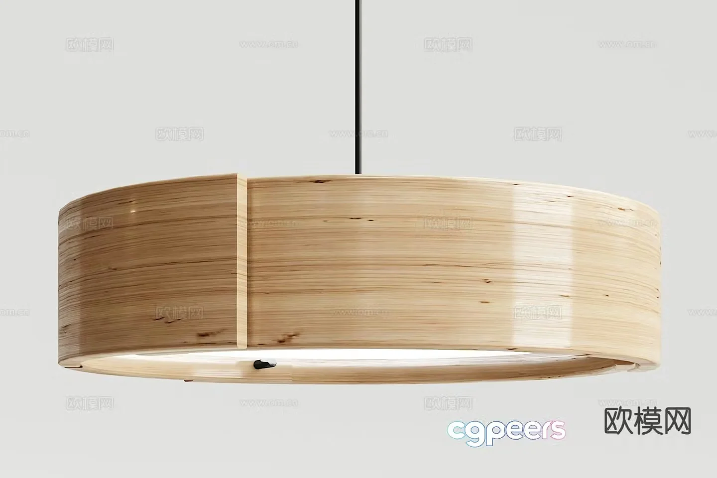 solid wood chandelier 3d model