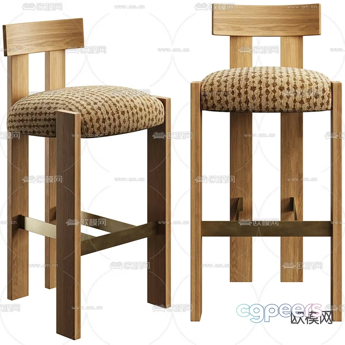 Modern bar stool bar stool high stool 3d model