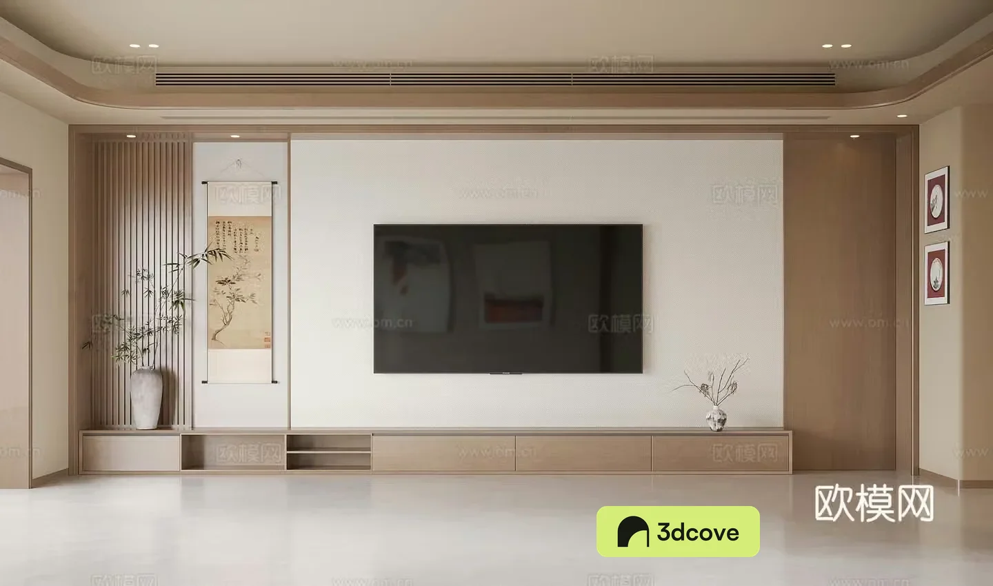 New Chinese style TV background wall TV wall