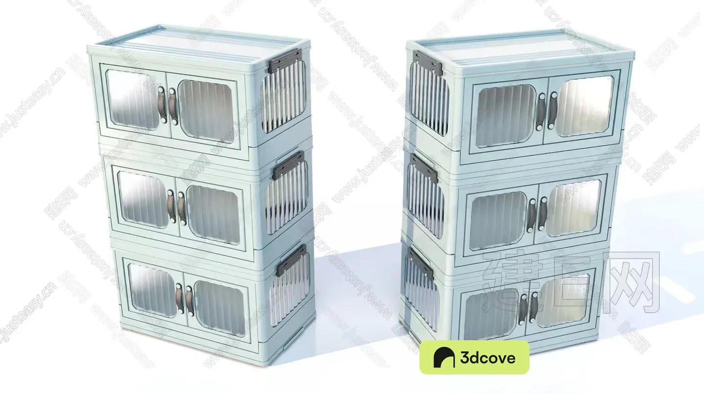 Stack Of Plastic Storage Bins