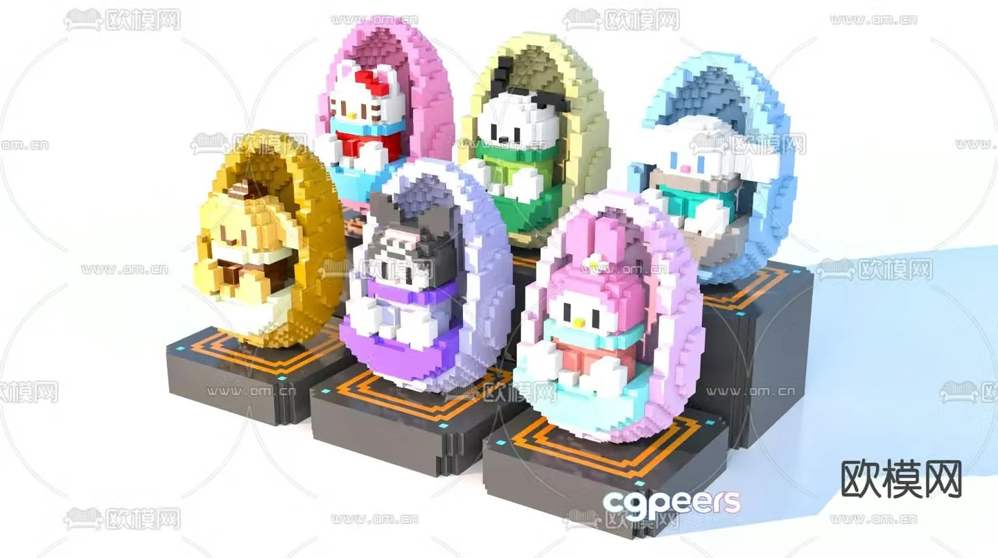 Joining toys Kuromi ornaments 3D model