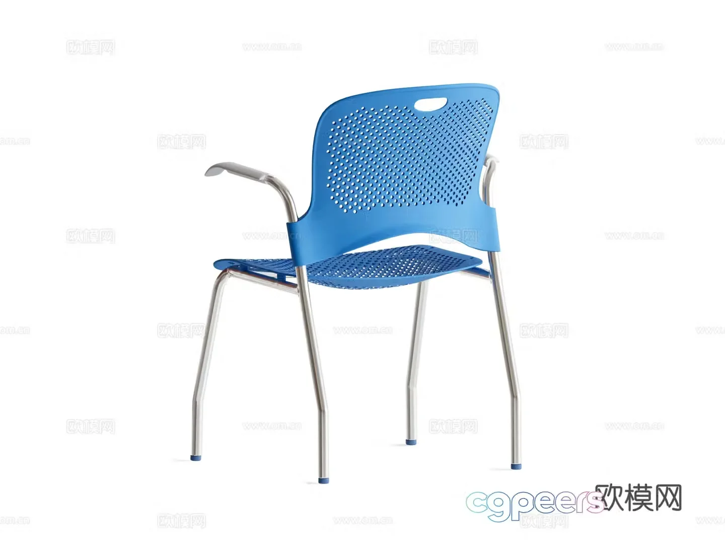 Office stacking chair 3d model