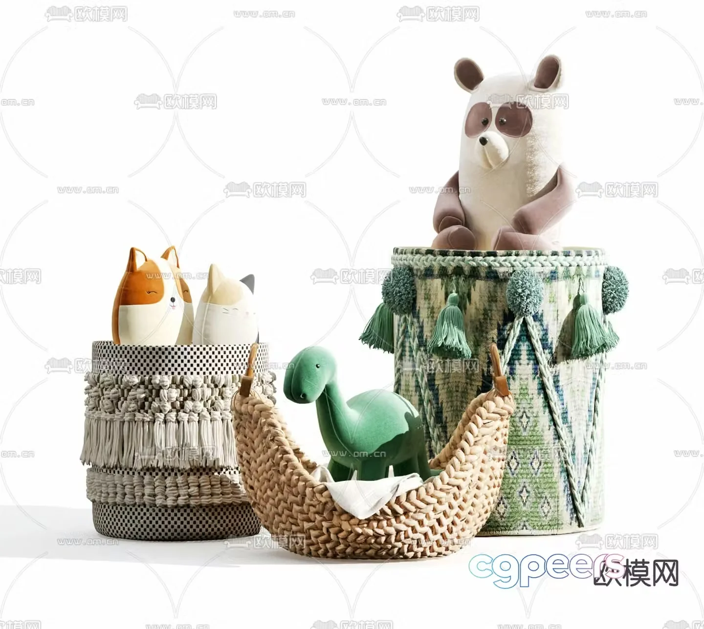 Modern children’s plush toy 3d model